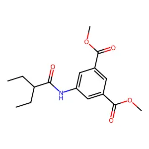 Dimethyl 5-[(2-ethylbutanoyl)amino]isophthalate structure