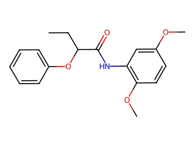 N-(2,5-dimethoxyphenyl)-2-phenoxybutanamide structure
