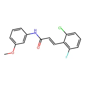 (E)-3-(2-chloro-6-fluorophenyl)-N-(3-methoxyphenyl)prop-2-enamide structure