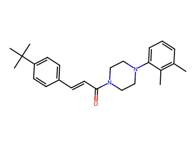(E)-3-(4-tert-butylphenyl)-1-[4-(2,3-dimethylphenyl)piperazin-1-yl]prop-2-en-1-one structure