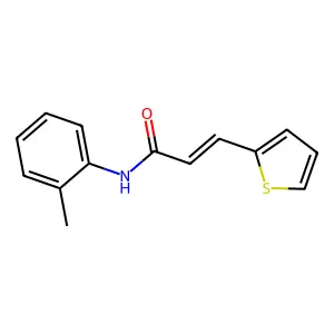 (2E)-N-(2-methylphenyl)-3-(thiophen-2-yl)prop-2-enamide structure