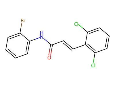 N-(2-bromophenyl)-3-(2,6-dichlorophenyl)acrylamide structure