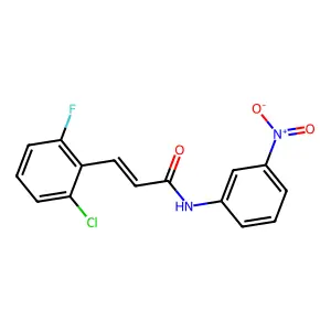 (E)-3-(2-chloro-6-fluorophenyl)-N-(3-nitrophenyl)prop-2-enamide structure
