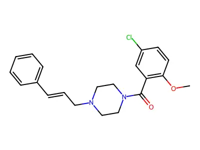 (5-Chloro-2-methoxyphenyl)[4-(3-phenyl-2-propen-1-yl)-1-piperazinyl]methanone structure