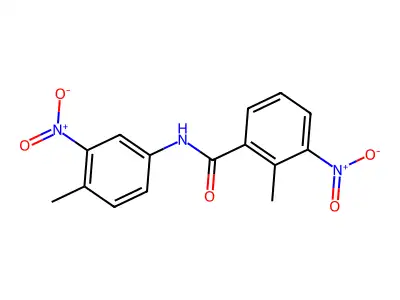2-Methyl-N-(4-methyl-3-nitrophenyl)-3-nitrobenzamide structure