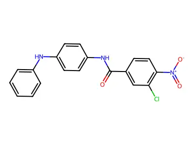 N-(4-anilinophenyl)-3-chloro-4-nitrobenzamide structure