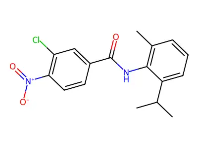 3-chloro-4-nitro-N-(2-isopropyl-6-methylphenyl)benzamide structure