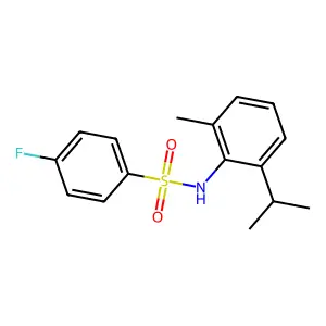 4-fluoro-N-(2-isopropyl-6-methylphenyl)benzenesulfonamide structure