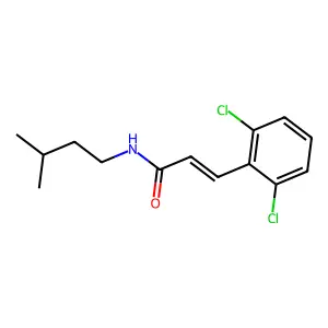 3-(2,6-dichlorophenyl)-N-isopentylacrylamide structure
