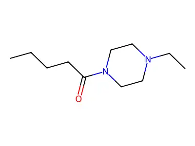 Piperazine, 1-ethyl-4-(1-oxopentyl)- structure