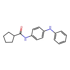 N-(4-anilinophenyl)cyclopentanecarboxamide structure