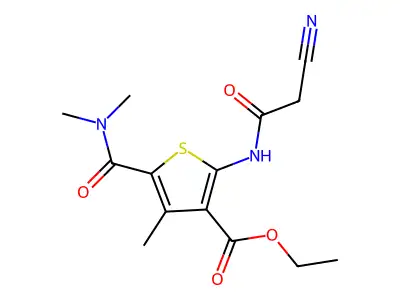 ethyl 2-[(cyanoacetyl)amino]-5-[(dimethylamino)carbonyl]-4-methylthiophene-3-carboxylate structure