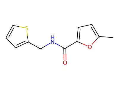 5-methyl-N-(thiophen-2-ylmethyl)furan-2-carboxamide structure