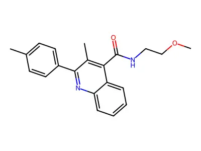 N-(2-methoxyethyl)-3-methyl-2-(4-methylphenyl)quinoline-4-carboxamide structure