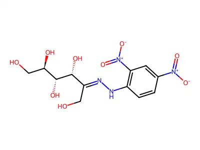 (2R,3S,4R,5E)-5-[(2,4-dinitrophenyl)hydrazinylidene]hexane-1,2,3,4,6-pentol structure