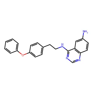 6-Amino-4-(4-phenoxyphenylethylamino)quinazoline structure