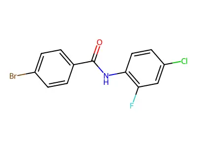 4-bromo-N-(4-chloro-2-fluorophenyl)benzamide structure