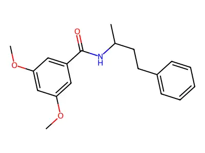 3,5-dimethoxy-N-(4-phenylbutan-2-yl)benzamide structure