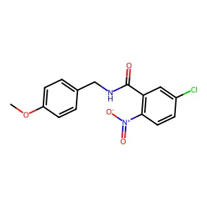 5-chloro-2-nitro-N-(4-methoxybenzyl)benzamide structure