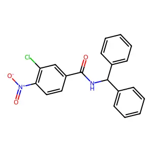 N-benzhydryl-3-chloro-4-nitrobenzamide structure