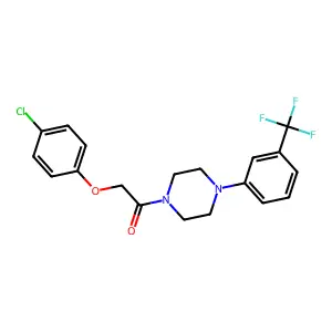 2-(4-Chlorophenoxy)-1-[4-[3-(trifluoromethyl)phenyl]piperazin-1-yl]ethanone structure