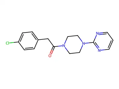 2-(4-Chlorophenyl)-1-(4-(pyrimidin-2-yl)piperazin-1-yl)ethan-1-one structure