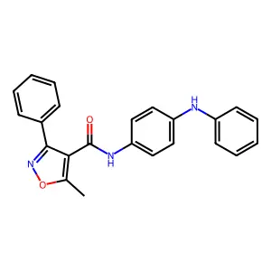 N-(4-anilinophenyl)-5-methyl-3-phenyl-1,2-oxazole-4-carboxamide structure