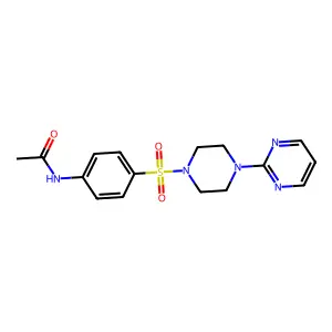 N-(4-{[4-(pyrimidin-2-yl)piperazin-1-yl]sulfonyl}phenyl)acetamide structure
