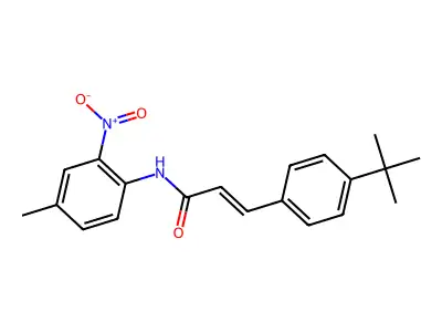 3-(4-tert-butylphenyl)-N-(4-methyl-2-nitrophenyl)prop-2-enamide structure