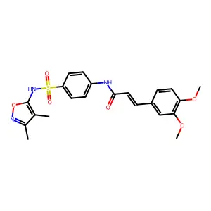 (E)-3-(3,4-dimethoxyphenyl)-N-[4-[(3,4-dimethyl-1,2-oxazol-5-yl)sulfamoyl]phenyl]prop-2-enamide structure