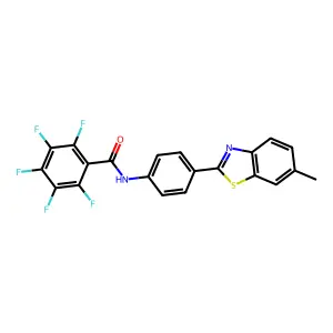2,3,4,5,6-pentafluoro-N-[4-(6-methyl-1,3-benzothiazol-2-yl)phenyl]benzamide structure