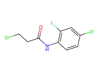 3-chloro-N-(4-chloro-2-fluorophenyl)propanamide structure