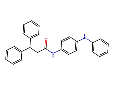 N-(4-anilinophenyl)-3,3-diphenylpropanamide structure