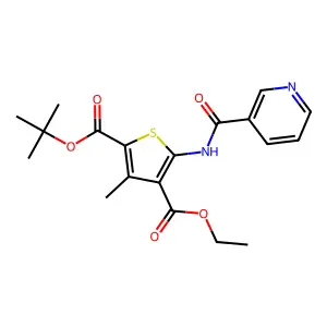 2-O-tert-butyl 4-O-ethyl 3-methyl-5-(pyridine-3-carbonylamino)thiophene-2,4-dicarboxylate structure