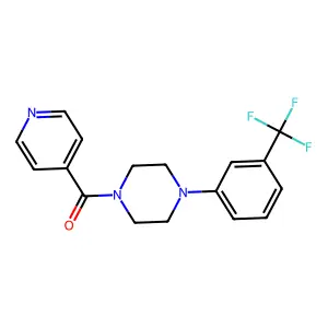 Pyridin-4-yl-[4-[3-(trifluoromethyl)phenyl]piperazin-1-yl]methanone structure