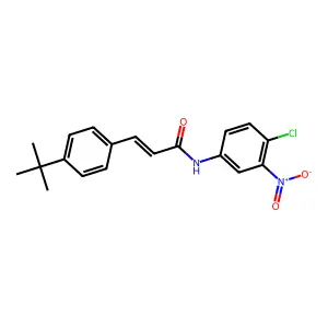 (E)-3-(4-tert-butylphenyl)-N-(4-chloro-3-nitrophenyl)prop-2-enamide structure