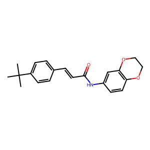 3-(4-tert-butylphenyl)-N-(2,3-dihydro-1,4-benzodioxin-6-yl)-2-propenamide structure