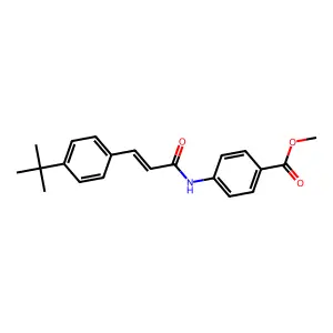methyl 4-[[(E)-3-(4-tert-butylphenyl)prop-2-enoyl]amino]benzoate structure