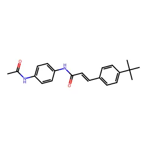 (E)-N-(4-acetamidophenyl)-3-(4-tert-butylphenyl)prop-2-enamide structure