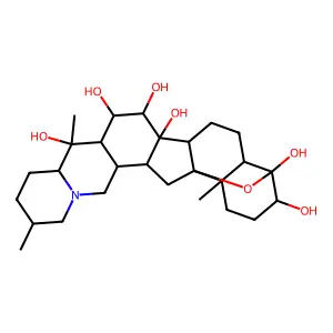 (3beta,4alpha,15alpha,16beta)-4,9-Epoxycevane-3,4,14,15,16,20-hexol structure