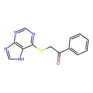 1-phenyl-2-(7H-purin-6-ylsulfanyl)ethanone structure