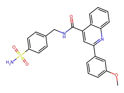 2-(3-methoxyphenyl)-N-[(4-sulfamoylphenyl)methyl]quinoline-4-carboxamide structure