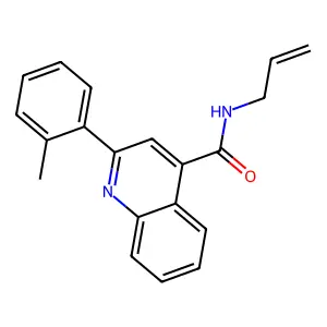 2-(2-methylphenyl)-N-prop-2-enylquinoline-4-carboxamide structure