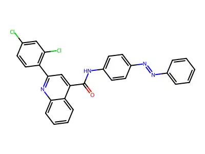 4-Quinolinecarboxamide, 2-(2,4-dichlorophenyl)-N-[4-(2-phenyldiazenyl)phenyl]- structure