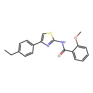 N-[4-(4-ethylphenyl)-1,3-thiazol-2-yl]-2-methoxybenzamide structure
