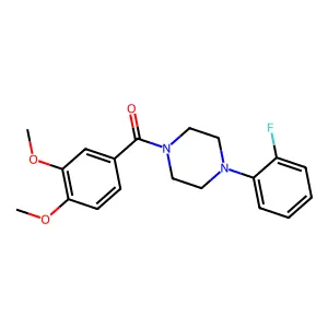(3,4-Dimethoxyphenyl)(4-(2-fluorophenyl)piperazin-1-yl)methanone structure