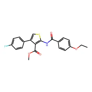 Methyl 2-[(4-ethoxybenzoyl)amino]-4-(4-fluorophenyl)thiophene-3-carboxylate structure