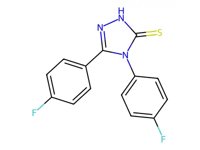 4,5-bis(4-fluorophenyl)-4H-1,2,4-triazole-3-thiol structure