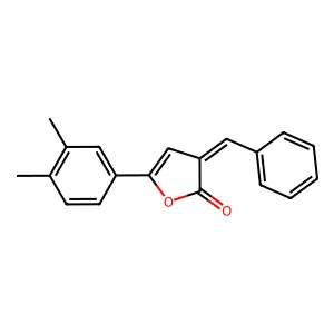 2(3H)-Furanone, 5-(3,4-dimethylphenyl)-3-(phenylmethylene)- structure