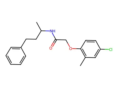 2-(4-chloro-2-methylphenoxy)-N-(4-phenylbutan-2-yl)acetamide structure